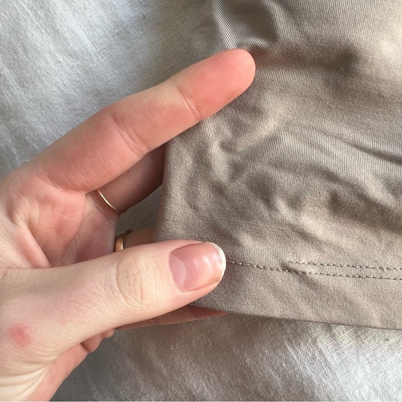 Tan Bandeau Crop Top - Picture 3 of 6